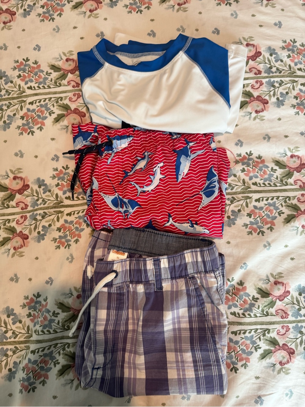 Kids Blue & Red Shark Pajama Set